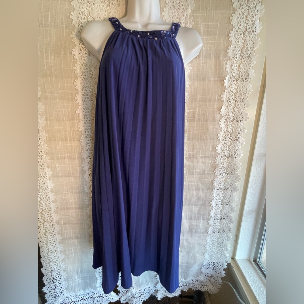 NWT size 12 petite Jessica Howard blue dress with beaded embellishments
